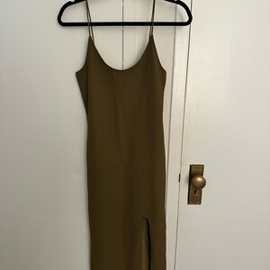 Topshop Olive Midi Dress